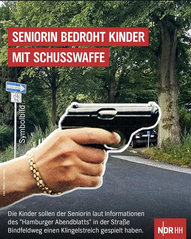 Seniorin bedroht Kinder mit Schusswaffe